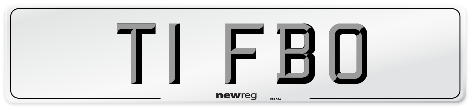 T1 FBO Number Plate from New Reg